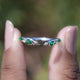 Front view of Marquise Gemstone Open Cuff Wedding Band