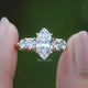Marquise Lab Diamond Five Stone Engagement Ring