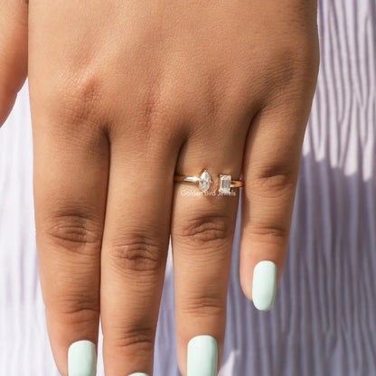 Detailed View Of Lab Diamond Toi Et Moi Ring
