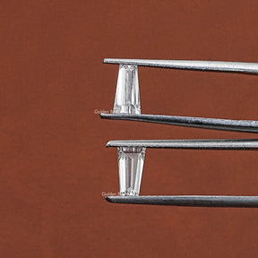 Baguette Cut Lab Diamond Pair In White 
