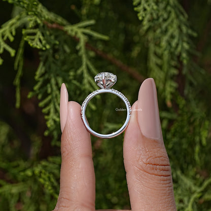 Heart Shape Moissanite Solitaire Engagement Ring