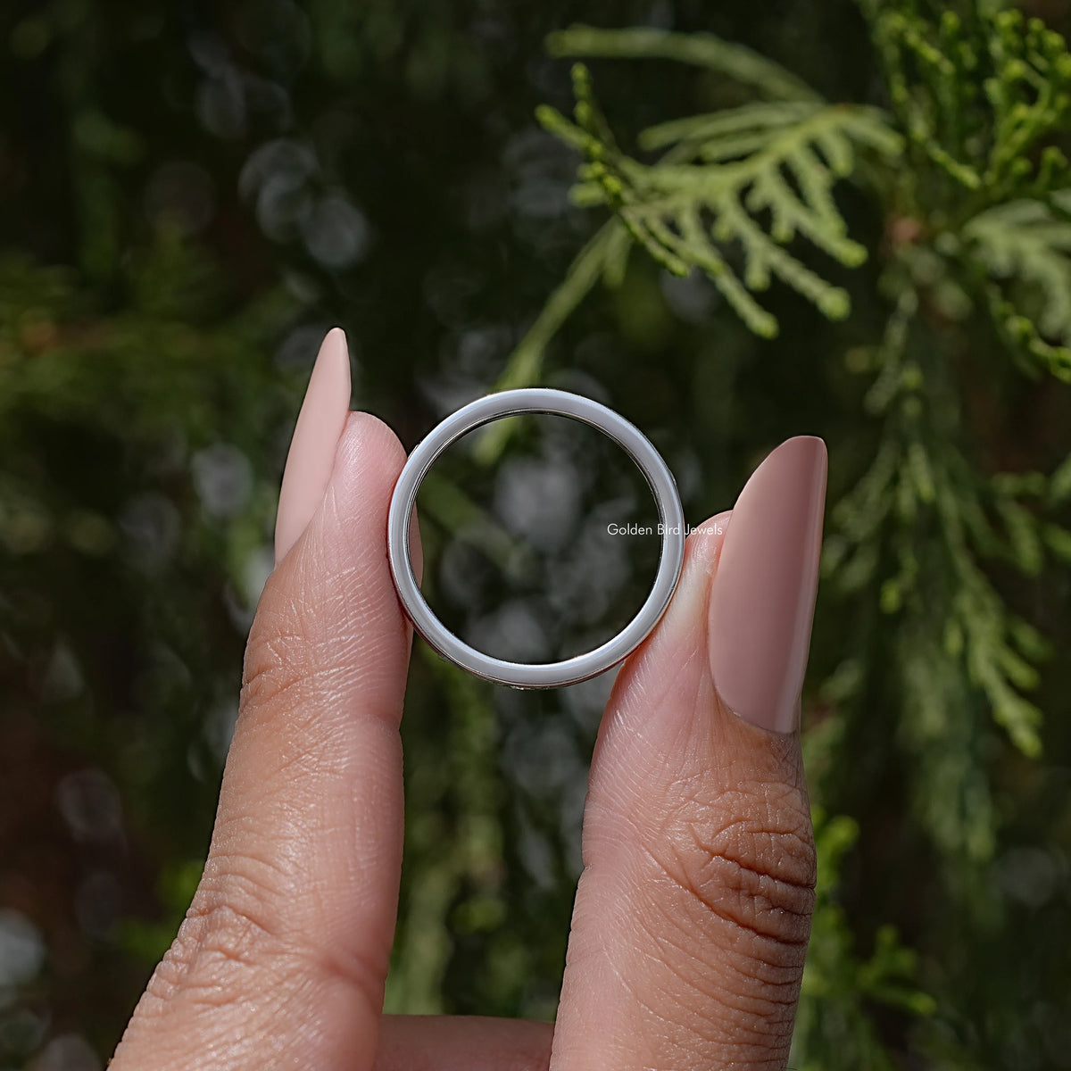 Round Cut Moissanite Classic Wedding Band