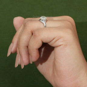 View of Moissanite Antique Cut Solitaire Classic Engagement Ring