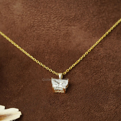 View of moissanite pendant for women