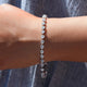View of Heart cut moissanite tennis Bracelet
