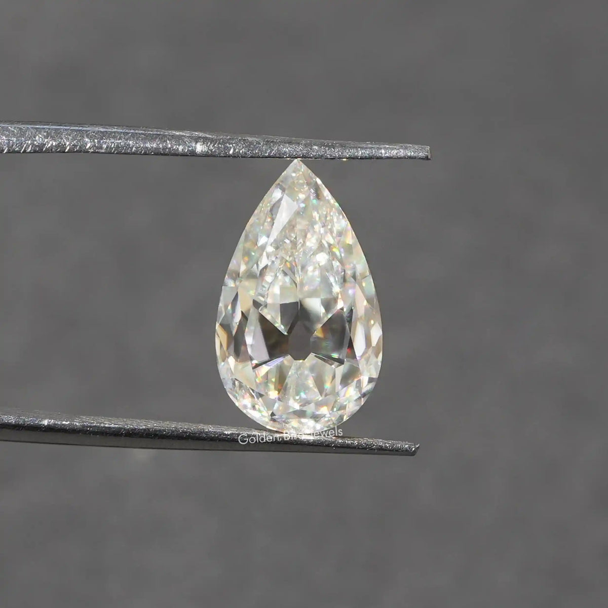 [Old Mine Pear Shaped Loose Moissanite Stone]-[Golden Bird Jewels]