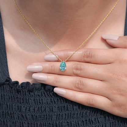 Moissanite Pear Cut Fancy Bridal Pendant