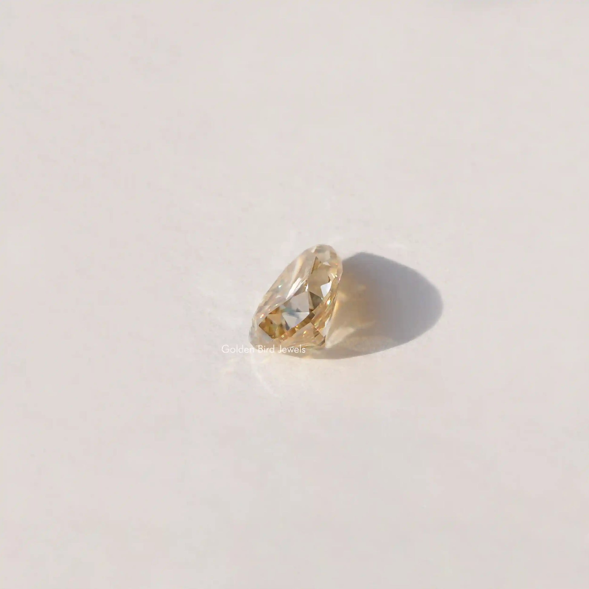 View of Old Mine Pear Cut Moissanite Loose Stone 