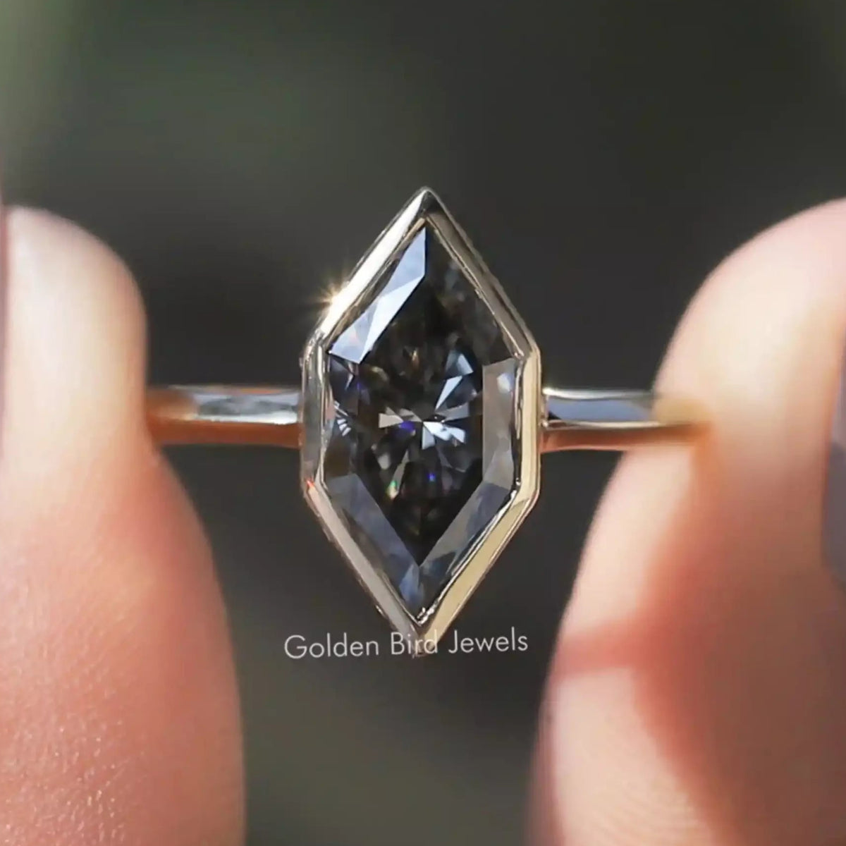 Dutch Marquise Moissanite Solitaire Ring