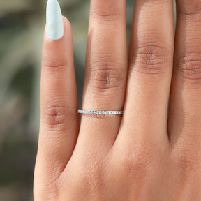 Round Cut Moissanite Eternity Band