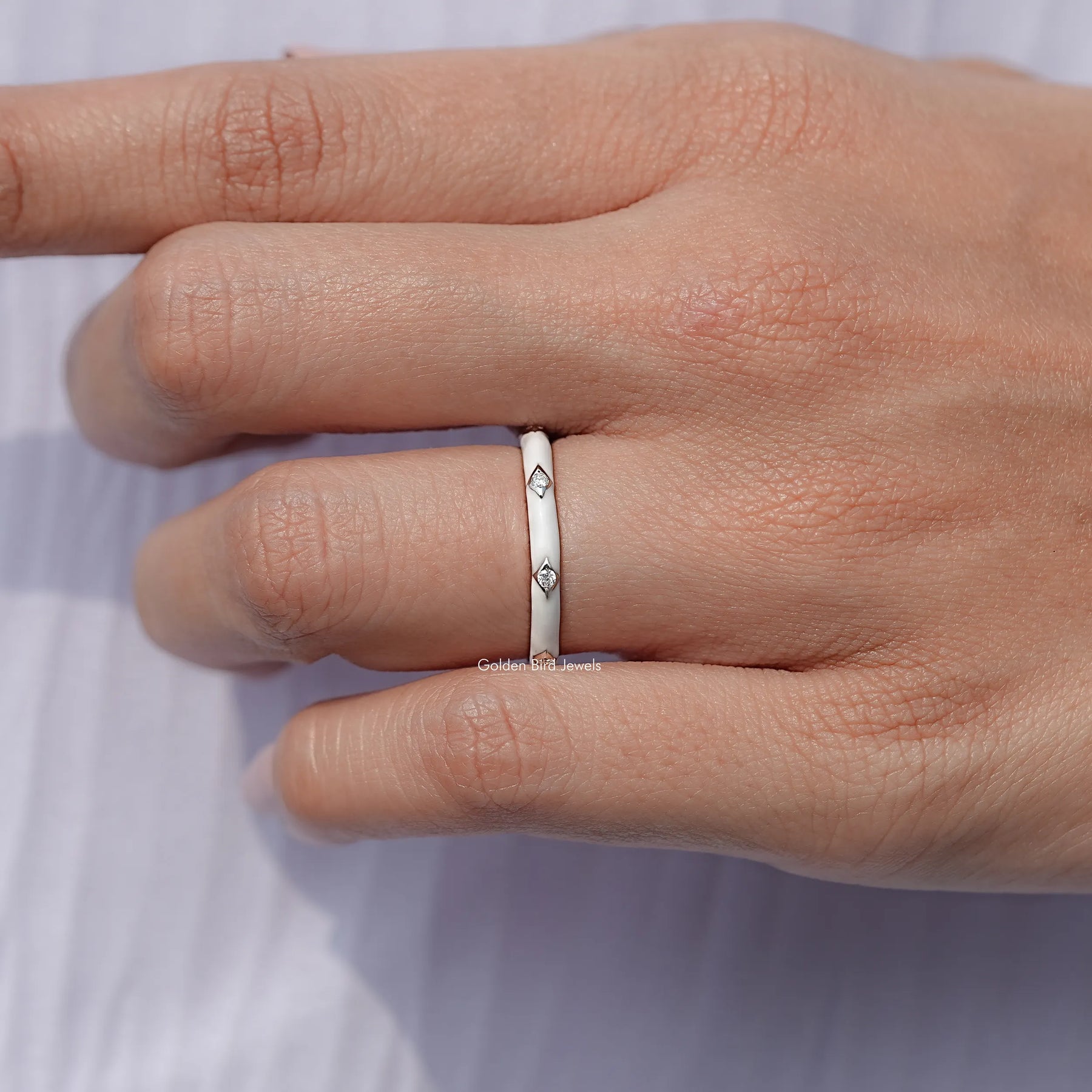 Full Eternity Round Moissanite Flush Set Band