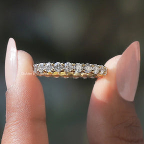 [Moissanite Round Cut Eternity Band]-[Golden Bird Jewels]