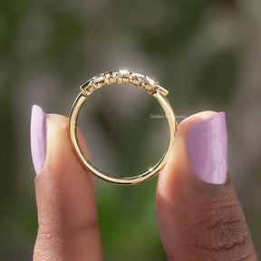 Moissanite Stacking Round Eternity Band
