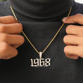 [Yellow Gold Round Cut Hip Hop Pendant]-[Golden Bird Jewels]