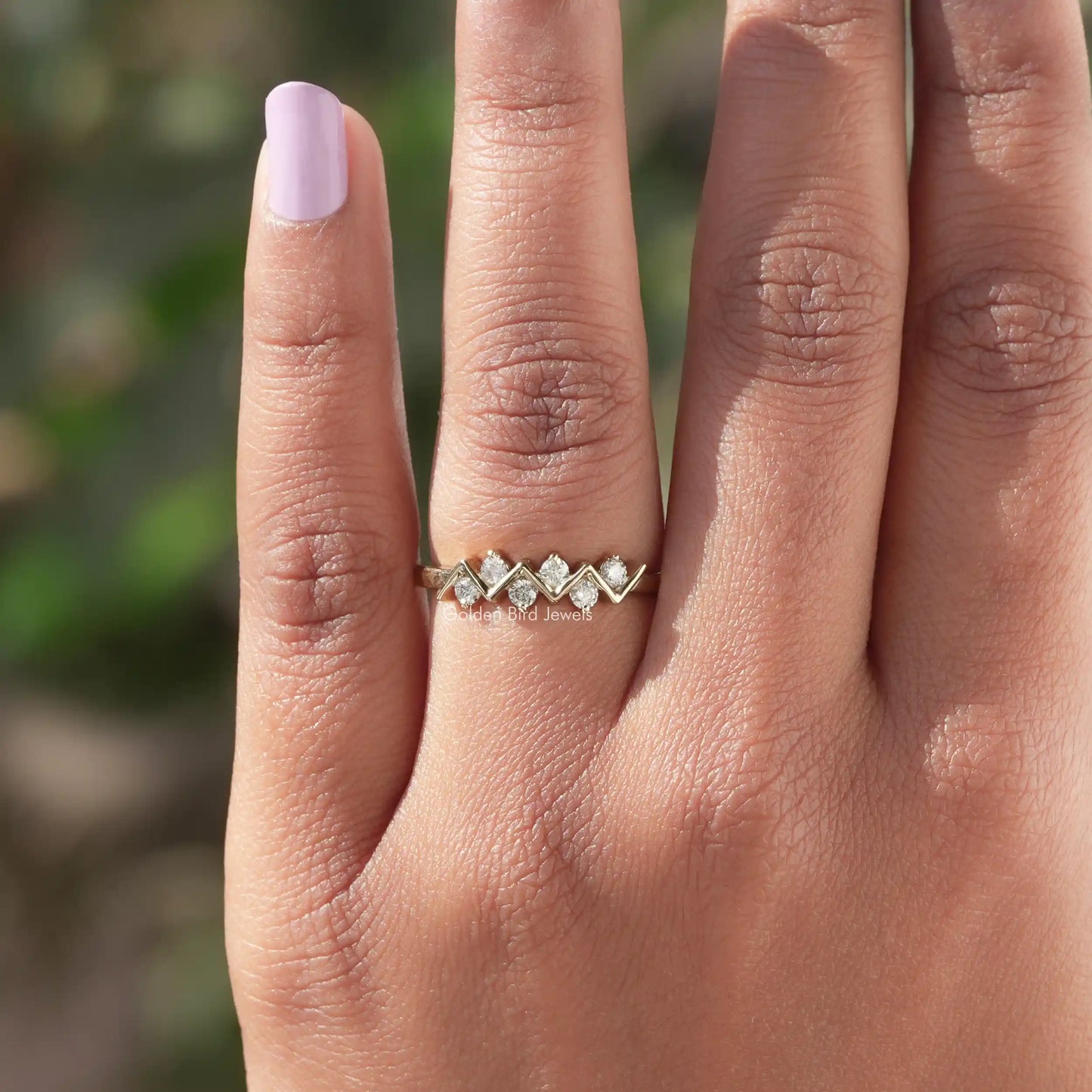 Moissanite Stacking Round Eternity Band