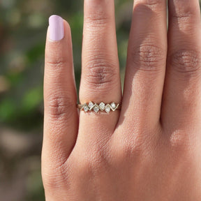 Moissanite Stacking Round Eternity Band