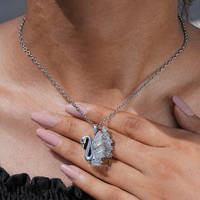 View of moissanite pendant for women
