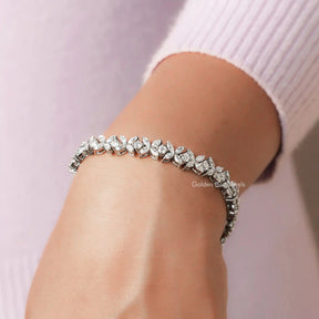 Marquise And Round Lab Diamond Multi Stone Bracelet