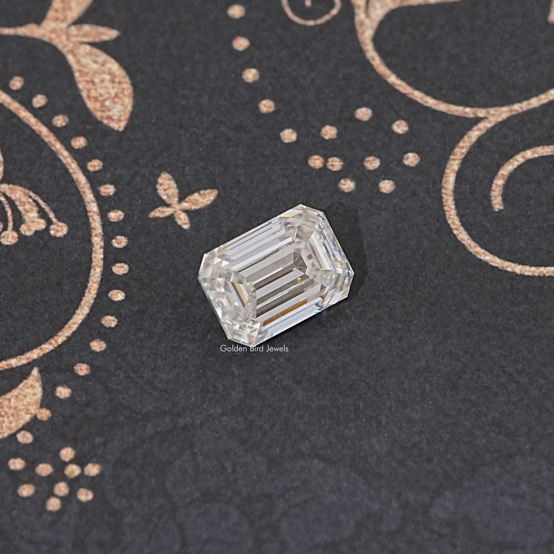 Near Colorless Old Mine Emerald Loose Moissanite