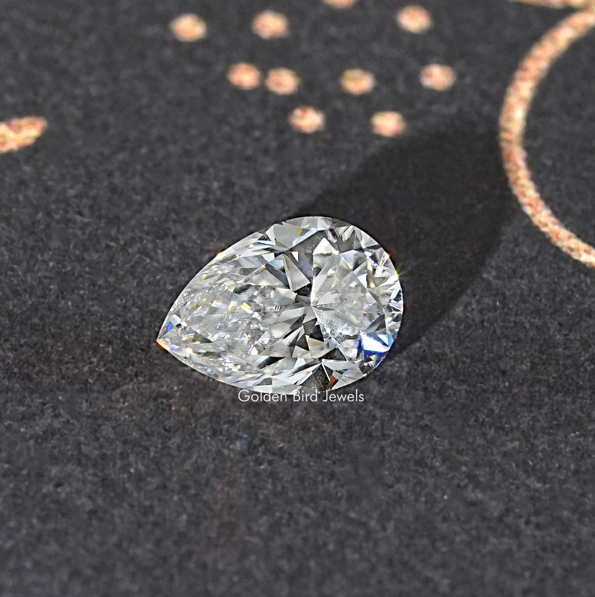 Near Colorless Pear Moissanite Loose
