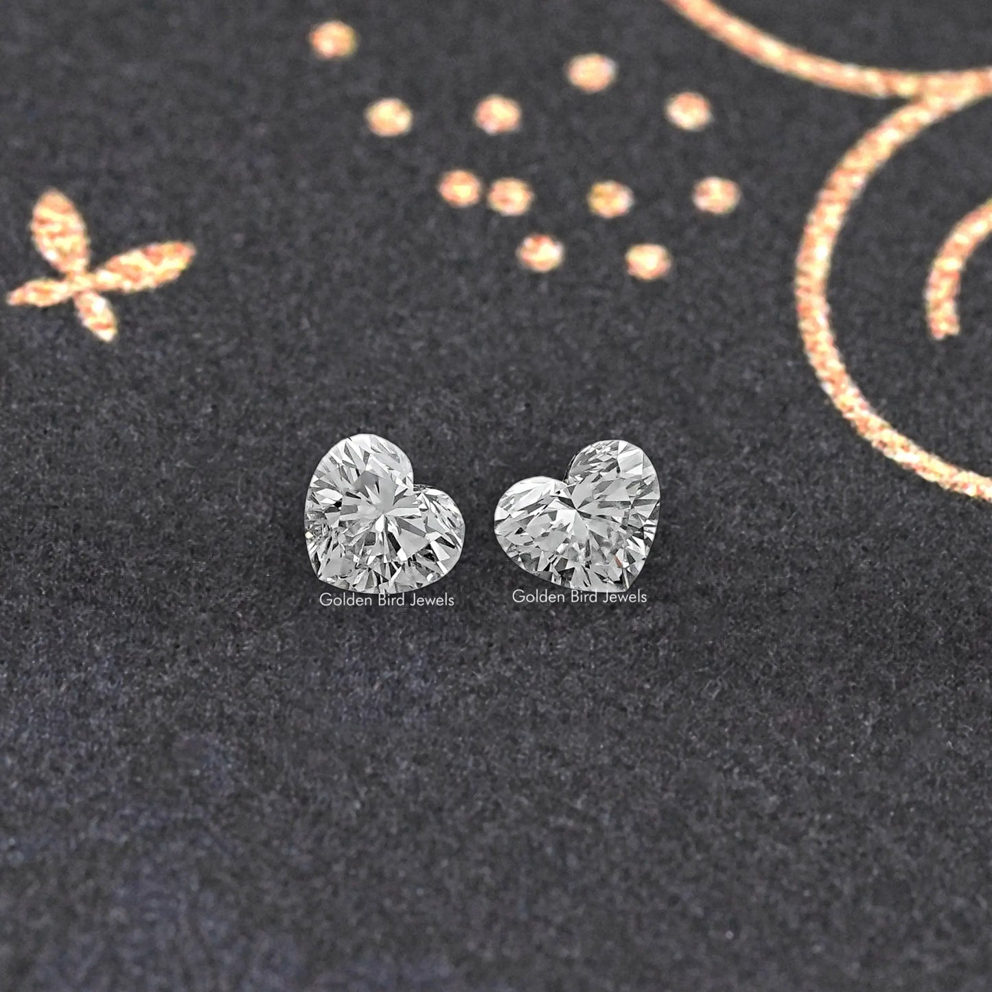 Heart Shaped Loose Diamond Matching Pair
