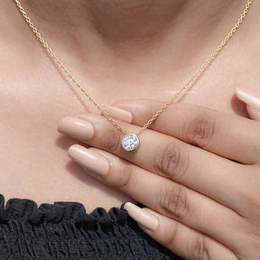 Old European Cut Round Lab Diamond Pendant