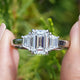 Three Stone Emerald Cut Diamond Ring