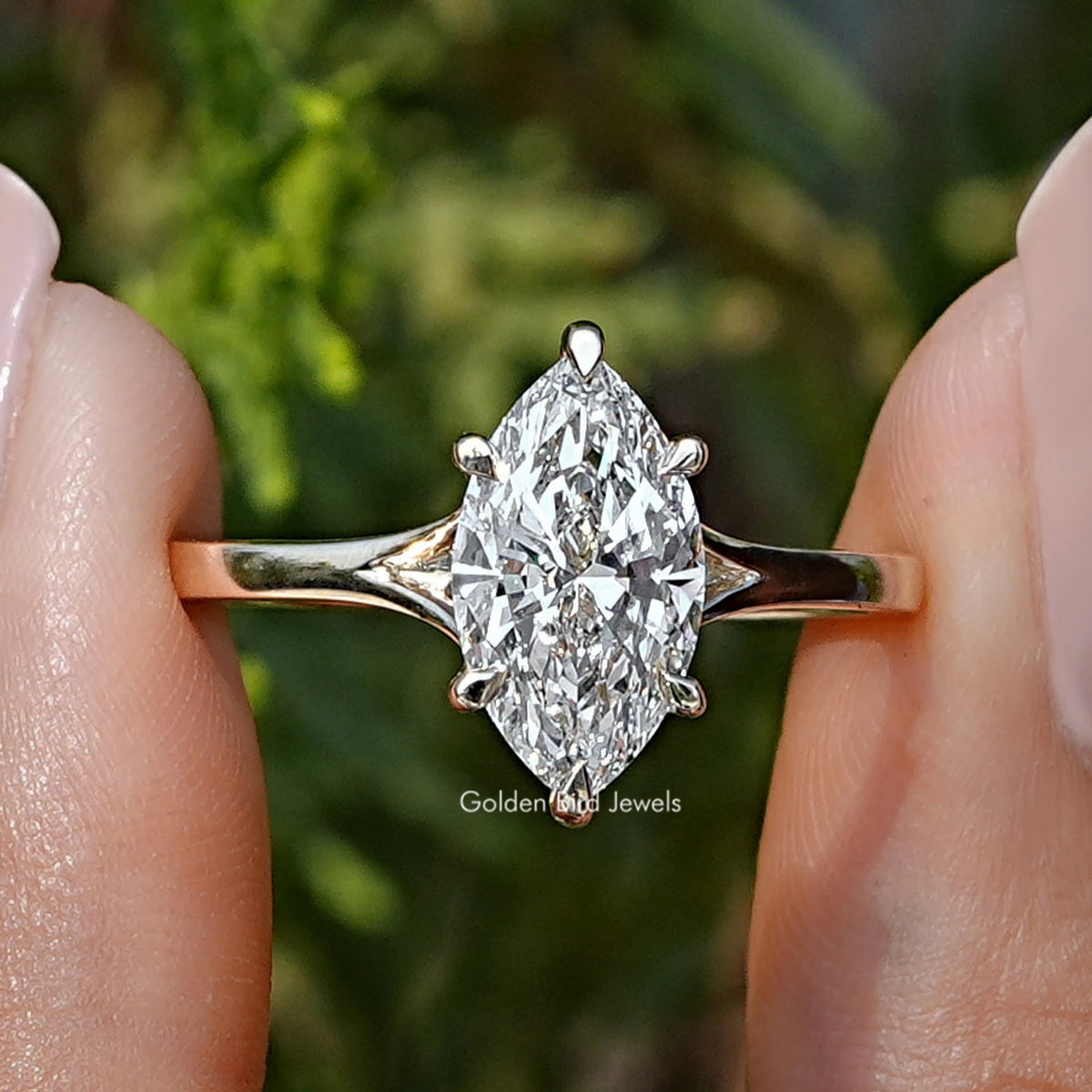 Marquise Cut Lab Grown Diamond Engagement Ring