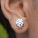 Lab Diamond Round Cut Bezel Set Stud Earrings