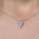 Triangle Cut Lab Diamond Solitaire Necklace