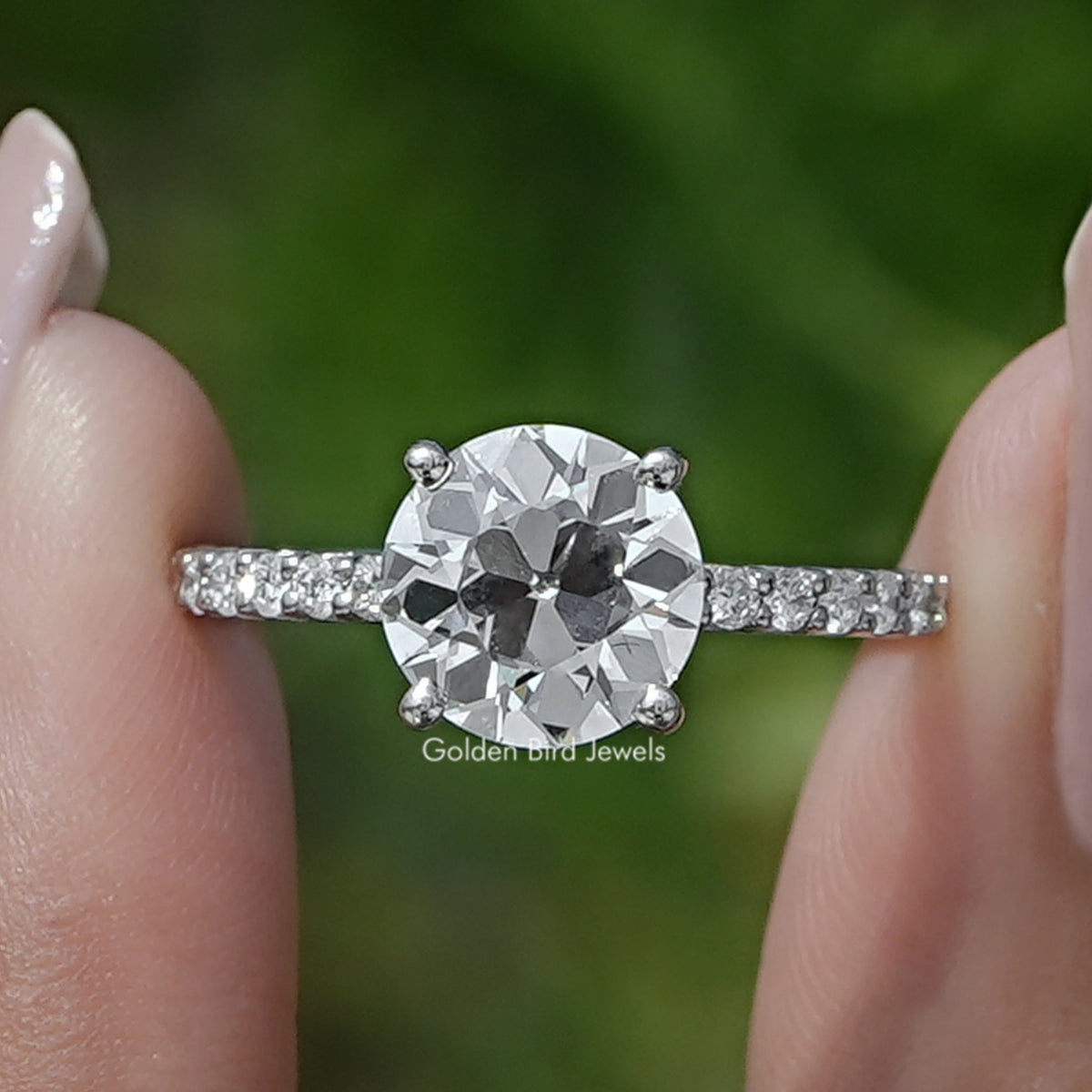 Old European Round Diamond Engagement Ring