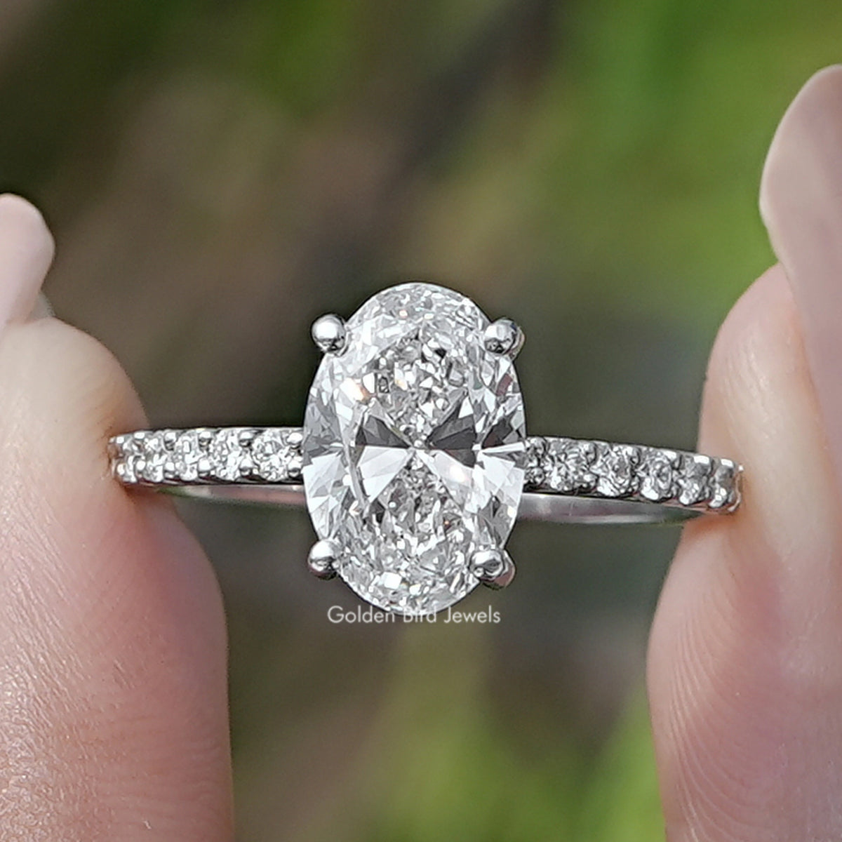 Oval Lab Diamond Engagement Ring