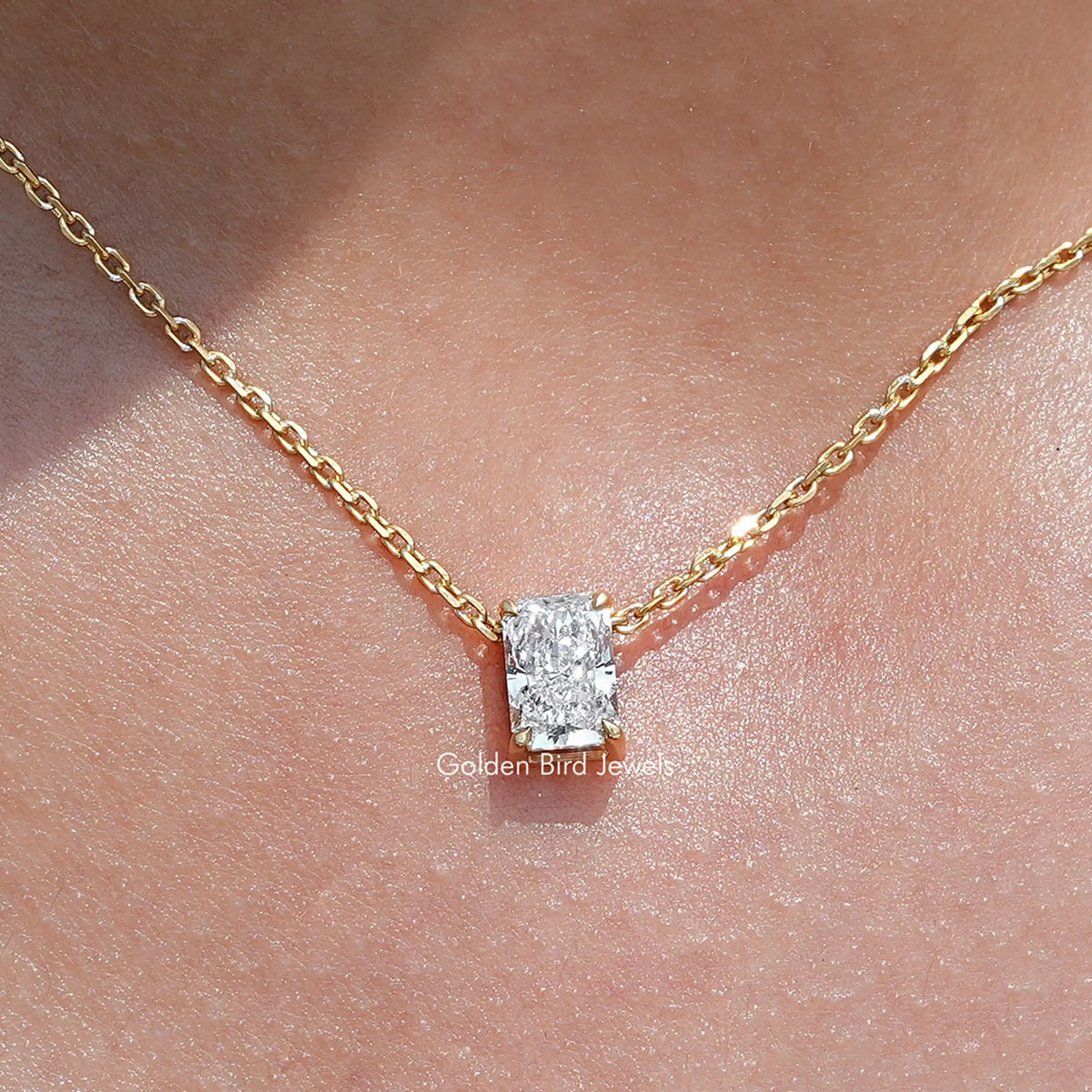 Radiant Cut Lab Grown Diamond Pendant