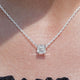 Asscher Cut Lab Diamond Solitaire Pendant