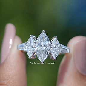 Marquise Lab Grown Diamond Five Stone Ring