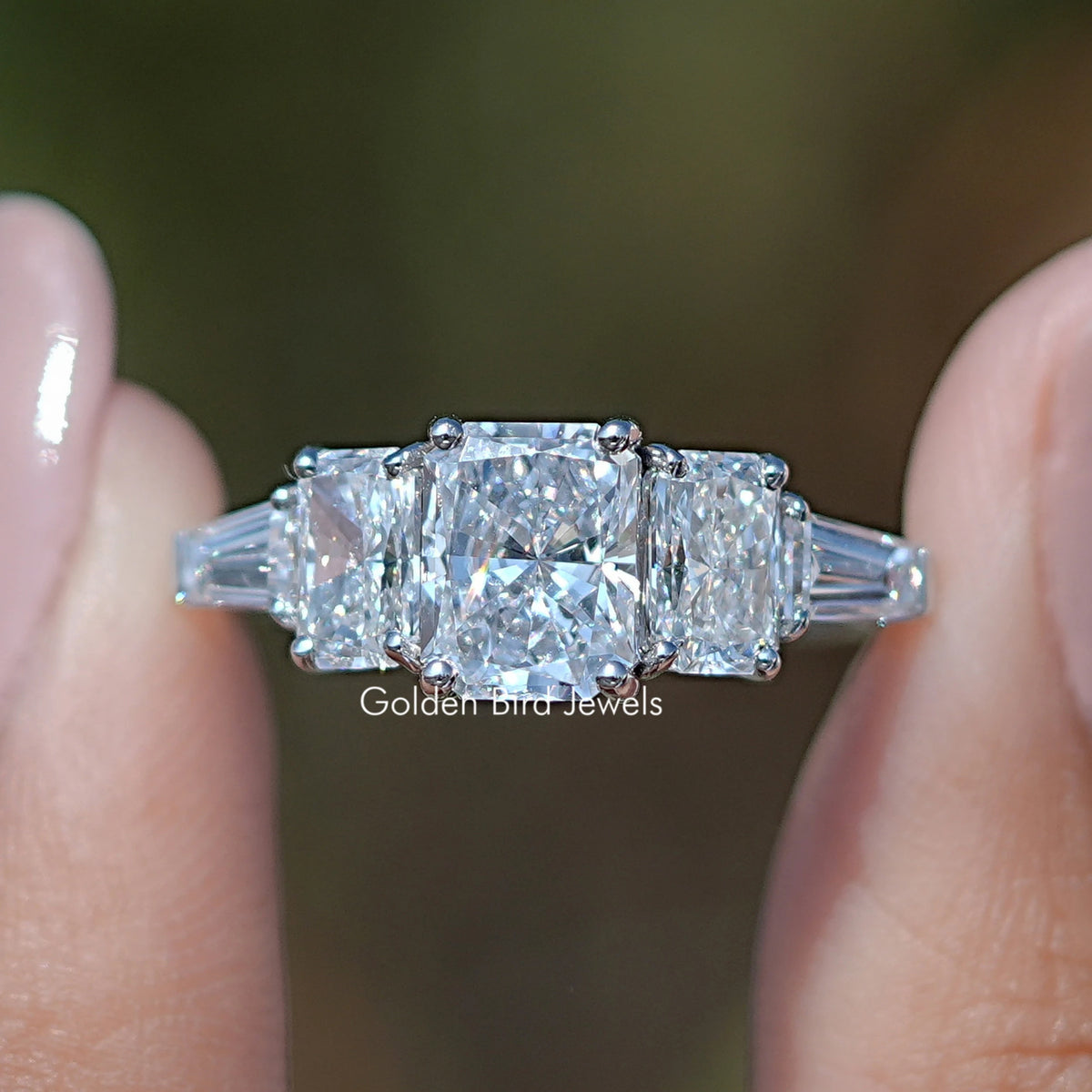 Radiant Cut Lab Diamond Five Stone Ring