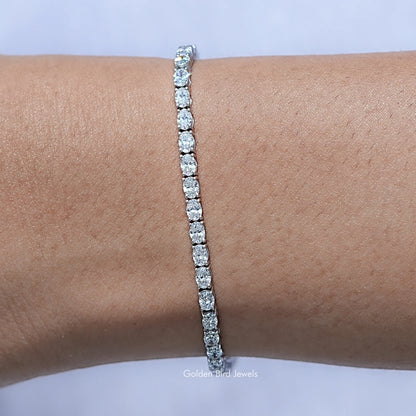 View Of Oval Cut Tennis Bracelet
