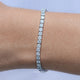 View Of Cushion Cut Lab Grown Diamond Tennis Bracelet	
