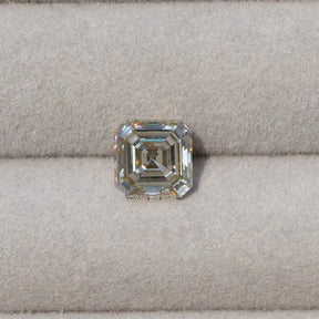 [Front view of off white asscher cut loose stone]-[Golden Bird Jewels]