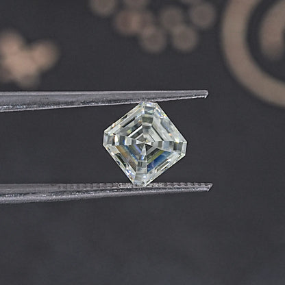 2,85 Karat Off White Asscher Moissanit loser Stein