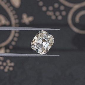 Off White Old Mine Cut Cushion Loose Moissanite