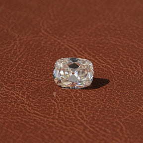 Off White Old Mine Cushion Cut Loose Moissanite