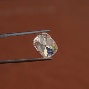 Off White Old Mine Cushion Cut Loose Moissanite
