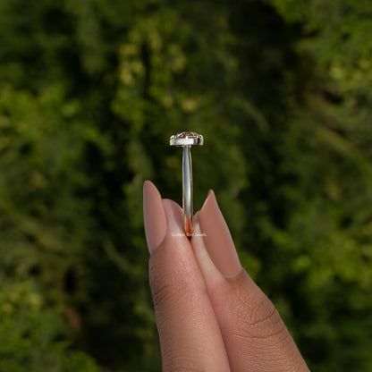 Old European Cut Round Moissanite Ring