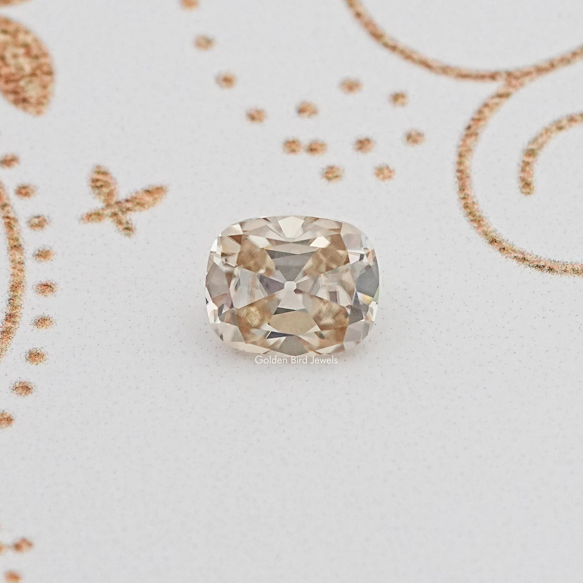 Old Mine Cut Yellow Cushion Loose Moissanite