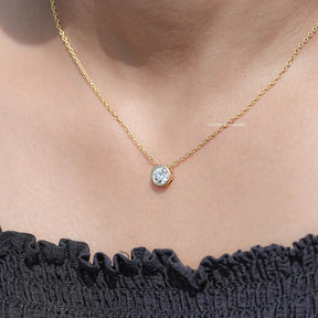 Old European Cut Round Lab Diamond Pendant