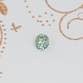 Cyan Blue Old European Round Loose Moissanite