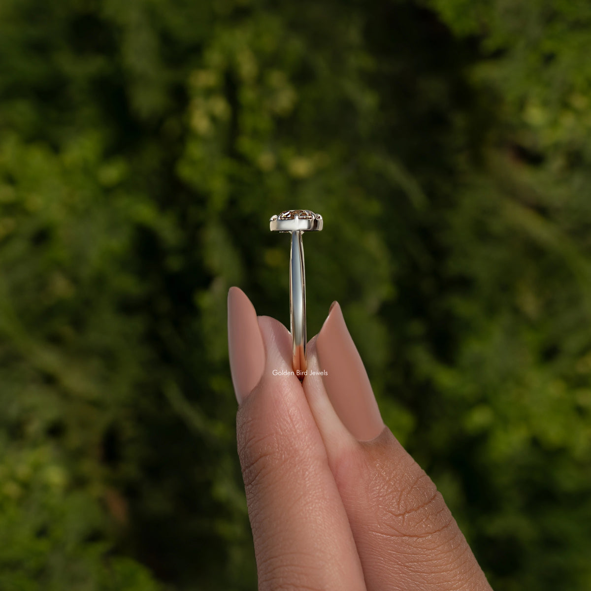 Old European Cut Round Moissanite Ring