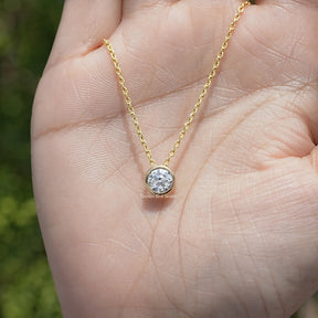 Old European Cut Round Lab Diamond Pendant