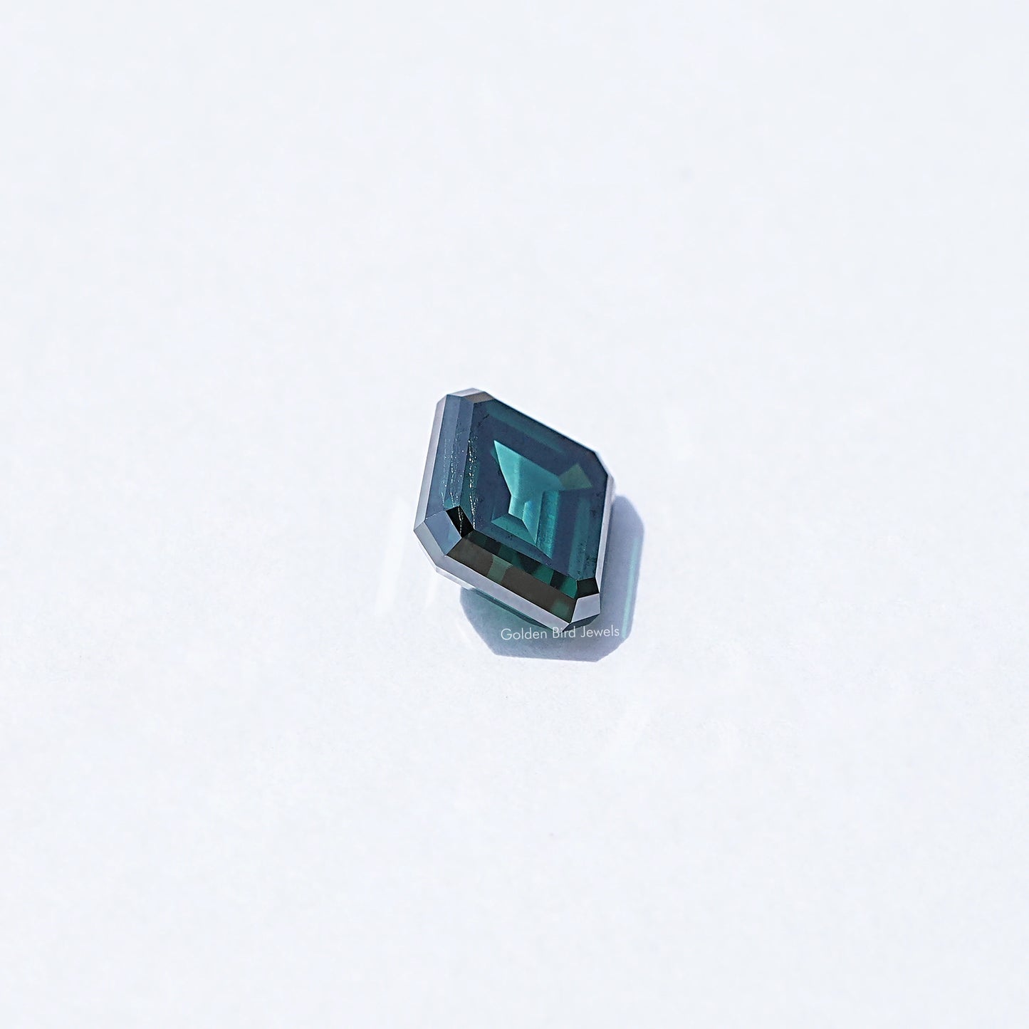 Cross View Of Old mine Asscher Cut Moissanite 